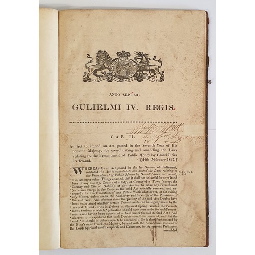 131 - Offaly, Famine era] Grand Juries, Extension of Public Works, etc. 4 Acts, 1837, 1846, 1846 & 184... 