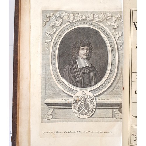 132 - Barrow, Isaac The Works. London: 1722. folio. 3 vols (bound in two), engraved portrait, contemporary... 