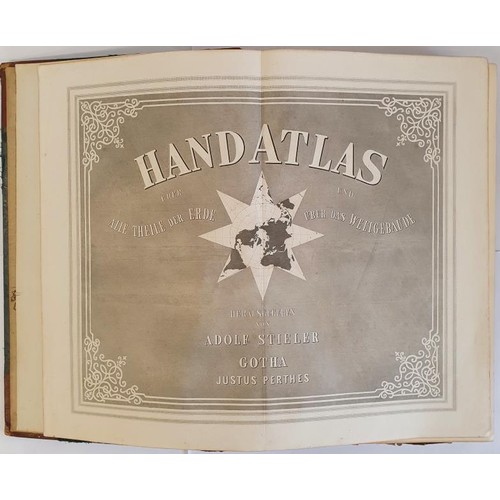 135 - HAND ATLAS / ÜBER ALLE THEILE DER ERDE - UND ÜBER DAS WELTGEBAUDE. STIELER ADOLF Published... 