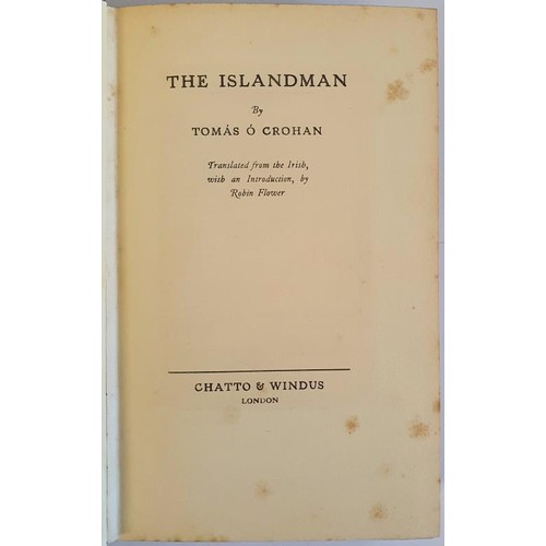 149 - The Islandman - Tomas O'Crohan (Translated by Robin Flowers), published 1934. First Edition, First p... 