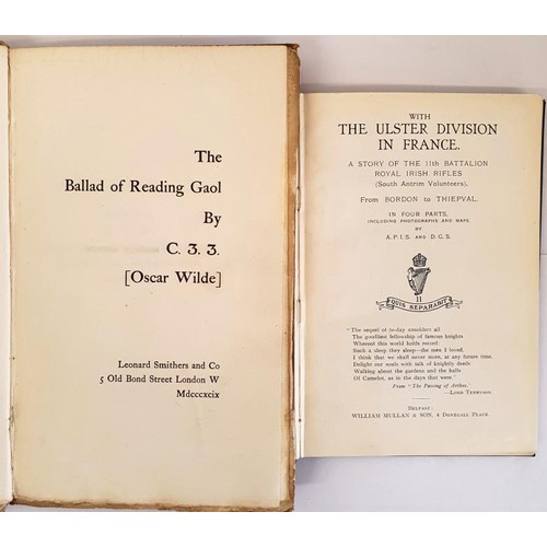 156 - The Ballad of Reading Gaol by Wilde, Oscar (C.3.3.), Published by Leonard Smithers 1899, S... 