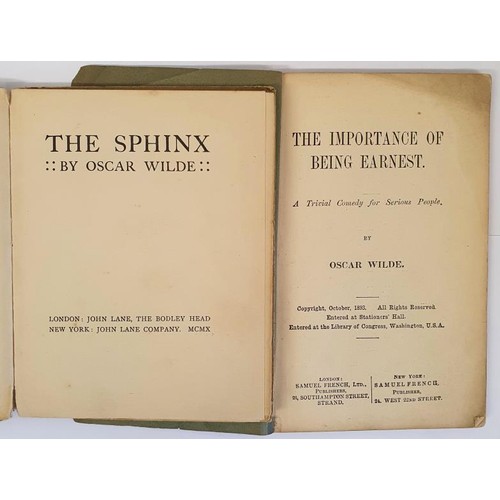 164 - Oscar Wilde. The Spinx. 1910. With intro by Robert Ross. Original decorative cloth, lacking spine an... 