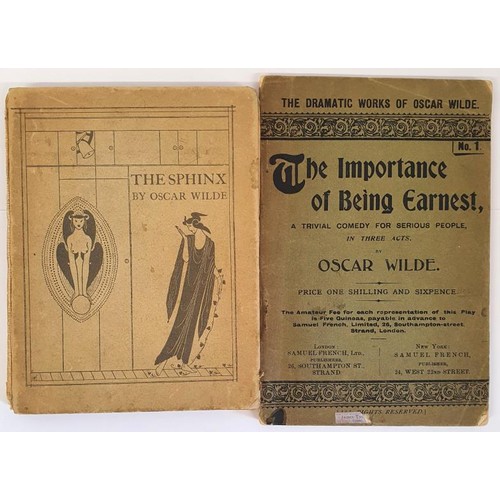 164 - Oscar Wilde. The Spinx. 1910. With intro by Robert Ross. Original decorative cloth, lacking spine an... 