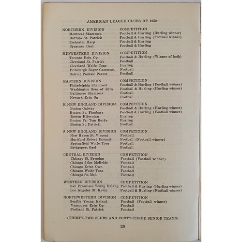 249 - GAA, American County Board, commentary on new American Plan and American Board Bylaws, 1960. 20 page... 