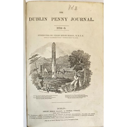 261 - The Dublin Penny Journal 1832-3; 1833-4; 1834-5; and 1835-6 (all 4 complete vols. numerous woodcut e... 