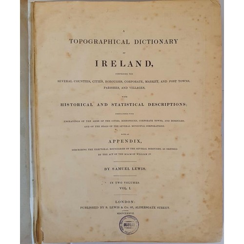 288 - A Topographical Dictionary of Ireland : comprising the several counties, cities, boroughs, corporate... 