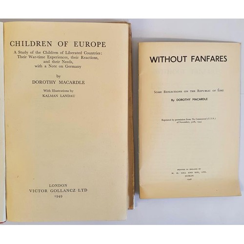 310 - Dorothy Macardle – Children of Europe, published 1949. Signed to the front end page by the aut... 