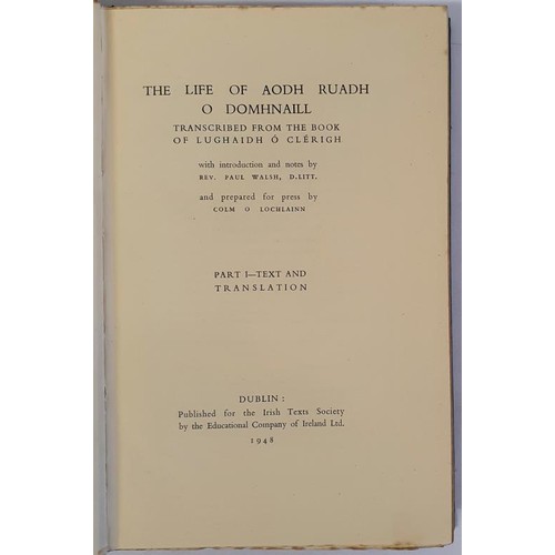 320 - Irish Text Society. Beatha Aodha Ruidh ui Dhomhnail; Leabhar Gabala Erenn. 2 volumes;, 2 volumes; Th... 