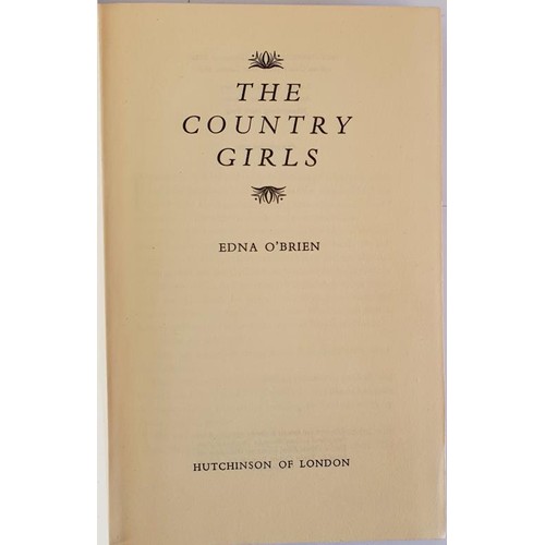 335 - Edna O Brien, Country Girls, 1960, Hutchinson, 1st edition, author’s first novel hardback in v... 