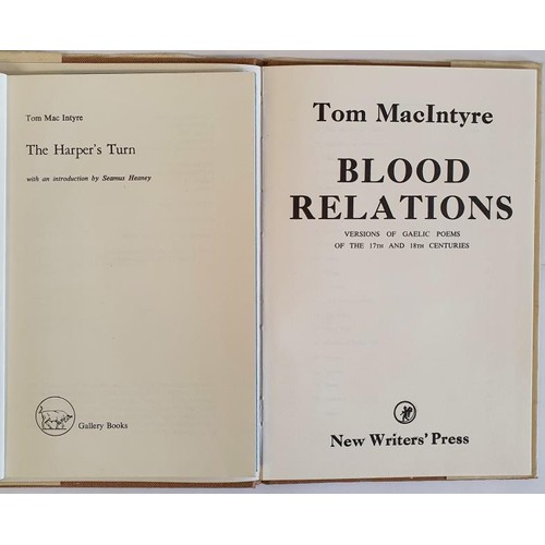 367 - Tom Mac Intyre; The Harper’s Turn, with an introduction by Seamus Heaney, First edition French... 