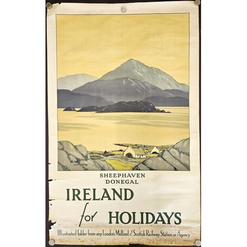 391 - Paul Henry, RHA (1876-1958). Sheephaven, Donegal, Ireland For Holidays. Original 1920's Poster. Illu... 