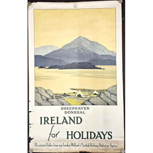 391 - Paul Henry, RHA (1876-1958). Sheephaven, Donegal, Ireland For Holidays. Original 1920's Poster. Illu... 