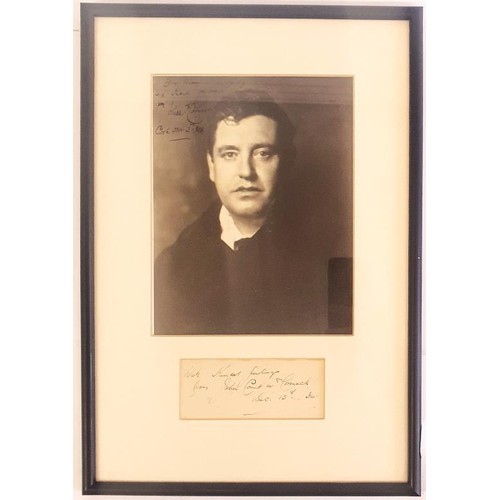 392 - Count John McCormack - A Framed Photograph of Count McCormack, SIGNED and inscribed 