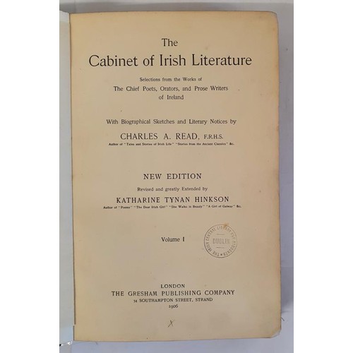 399 - The Cabinet of Irish Literature. Selections from the Works of the Chief Poets, Orators, and Prose Wr... 