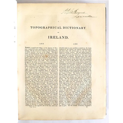 405 - Lewis, S. Topographical Dictionary of Ireland [and] Lewis’s Atlas of the Counties of Ireland. ... 