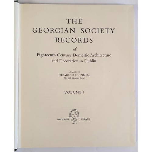 411 - The Georgian Society Records of Eighteenth Century Domestic Architecture and Decoration in Dublin, 5... 