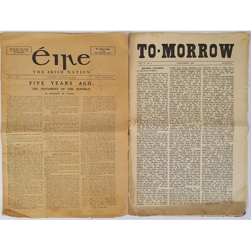 415 - Scarce Republican Weekly Paper Periodical: ''Eire. The Irish Nation. Vol 2 No 2, January 26 1924; To... 