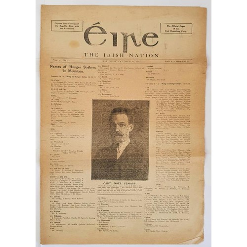 416 - Original copy of EIRE-The Irish Nation dated 27th October 1923. Anti Treaty tabloid with cover photo... 