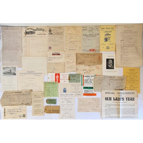 421 - Limerick Historical Collection. Home Rule Arguments Limerick October 1912; postcards of Limerick int... 