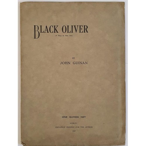 428 - John Guinan - Birr County Offaly: Black Oliver-a play in one act produced by Lennox Robinson. 29 of ... 