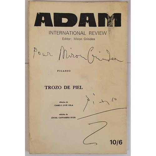 Pablo Picasso Adam International Review No. 322-4, 1967, SIGNED s and dedicated 'pour Miron Grindea' (the editor) on the front cover in black ink