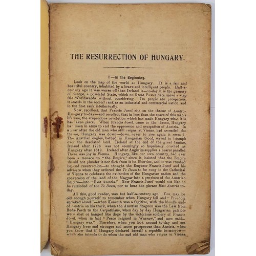 434 - The Resurrection of Hungary: A Parallel for Ireland. Griffith, Arthur] Published by James Duffy etc.... 