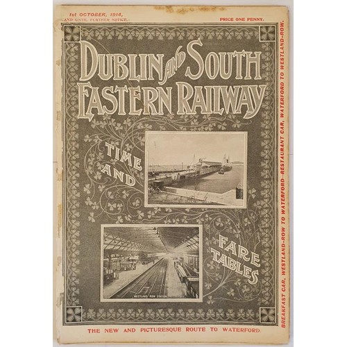 440 - Dublin and South Eastern Railway. Time & Fare Tables. New and Picturesque Route to Waterford. Br... 