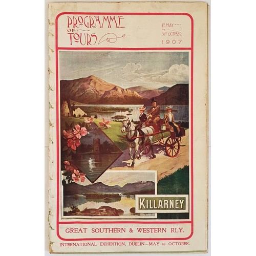 441 - Killarney. Programme Tours May-October 1907. Great Southern & Western Railway. Folding colour ma... 