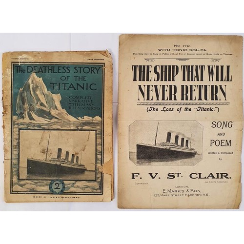 458 - The Deathless Story Of The Titanic, complete narrative with many illustrations (issued by Lloyd's we... 