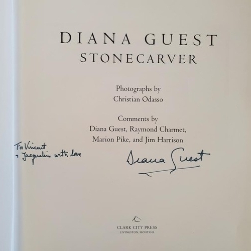 471 - Diana Guest – Stonecarver, published 1993, signed and inscribed by the author to Jacqueline an... 