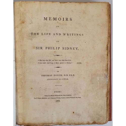 492 - Memoirs of the Life and Writings of Sir Philip Sidney Zouch Thomas Published by Printed By Thomas Wi... 