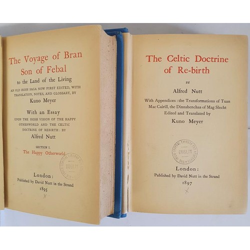 507 - The Voyage of Bran Son Febal Two Volume Set Alfred Nutt Published by David Nutt in the Strand, 1895.... 