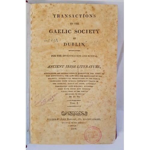 520 - Transactions of the Gaelic Society of Dublin, : established for the investigation and revival of anc... 