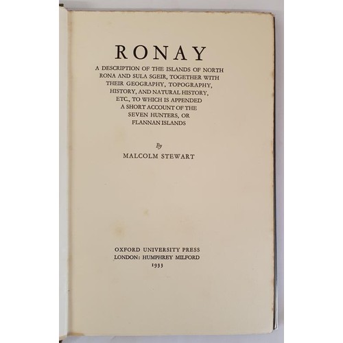 536 - Ronay: a Description of the Islands of North Rona and Sula Sgeir, Geography, Topography, History and... 