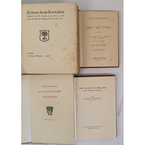 552 - Oscar Wilde - Echoes from Kottabos, published 1908. There are 12 contributions (poems) by Wilde and ... 