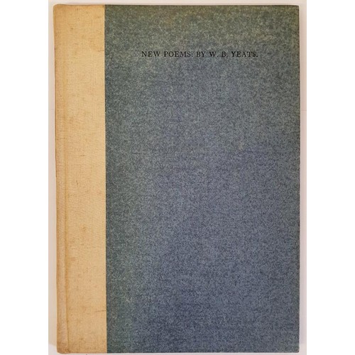 568 - W. B. Yeats. New Poems. 1938. Cuala Press. Limited edition. (450) Original Quarter linen, blue cloth... 