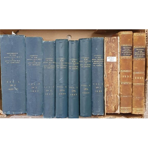 604 - TJ Westropp and the Royal Soc of Antiq journals, 1889 -1899; 10 vols with articles from TJW on the B... 