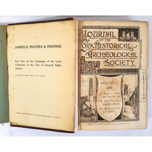 40 - Limerick Printers and Printing. Part one of the Catalogue of the Local Collection in the City of Lim... 