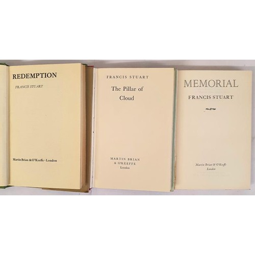 72 - Francis Stuart – Memorial - Uncorrected proof copy, 1973; Redemption, A Novel, 1974; and The P... 