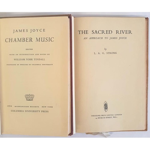 75 - James Joyce. Chamber Music. Edited by William York Tindall. 1954. 1st thus and L.A.G. Strong. The Sa... 