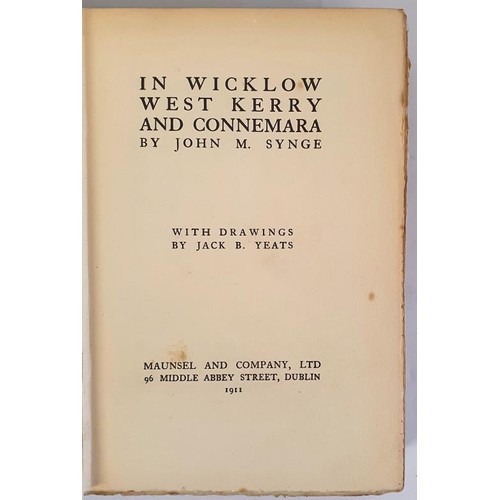 79 - [early book illustrated by Jack B. Yeats] In Wicklow West Kerry and Connemara by John M. Synge. With... 