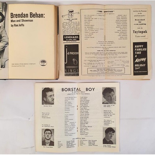 80 - Brendan Behan Man and Showman – Rae Jeffs, published 1968, First Edition. The Hostage, Olympia... 