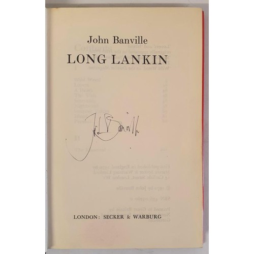 95 - John Banville; Long Lankin, Signed first edition, first print HB, Secker & Warburg 1970