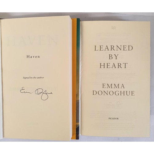 105 - Emma Donoghue; Haven, Signed first edition, first print HB, Picador 2022 Learned by Heart, Signed li... 