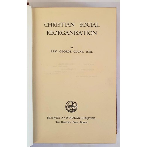 125 - [special binding of work by Clare priest] Christian Social Organisation by Reverend George Clune. Br... 