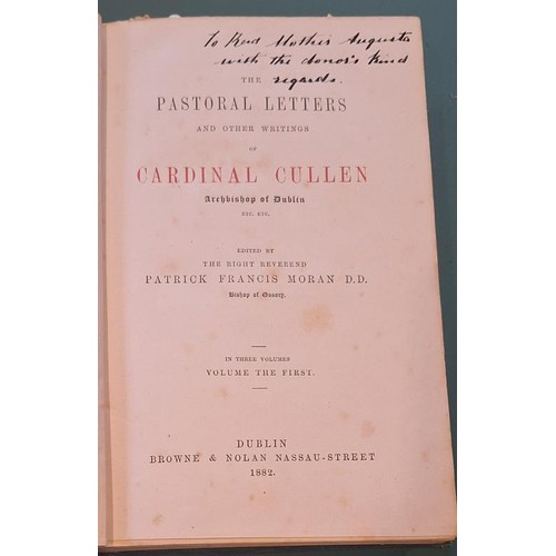 131 - The Pastoral Letters and Other Writings of Cardinal Cullen, Archbishop of Dublin (1882), complete in... 