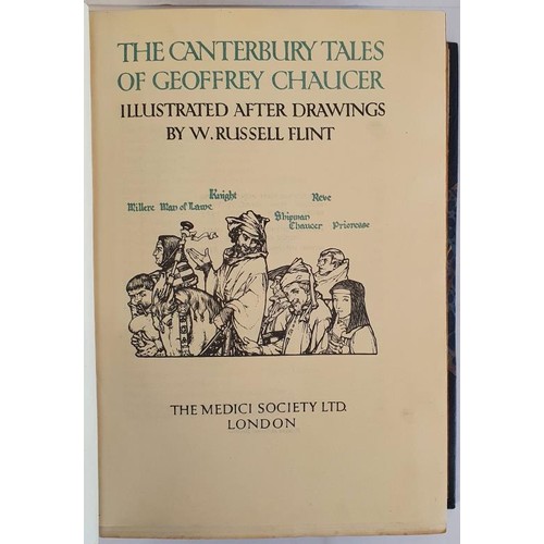 138 - Chaucer's Canterbury Tales. Illustrated by W. Russell Flint Medici Society Ltd, (London, 1929). Half... 