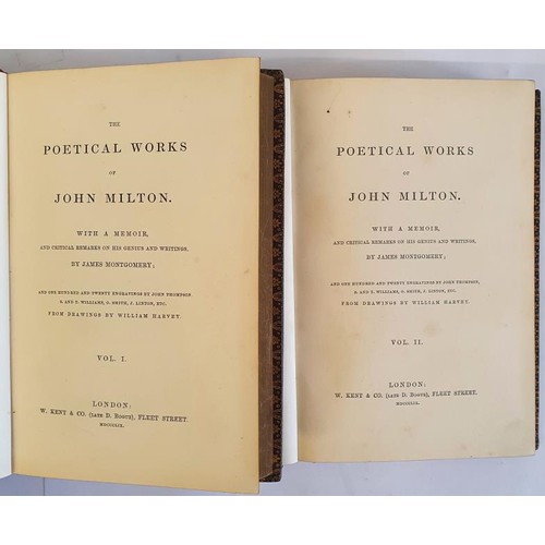 139 - The Poetical Works Of John Milton With A Memoir [ 2 VOLUMES IN 2 COMPLETE ]Milton, John + Montgomery... 