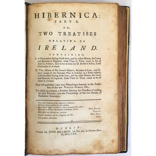 155 - Hibernia, Part the First. These tracts collected by Mr. Harris, Clarendon St., Febr. 1st, 1747. Prin... 