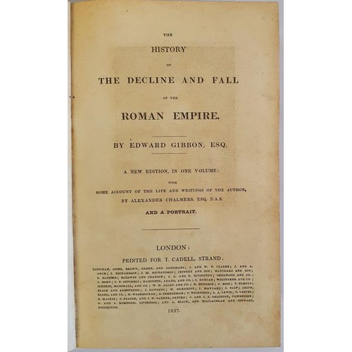 157 - The History of the Decline and Fall of the Roman Empire - By Edward Gibbon A New Edition in One Volu... 